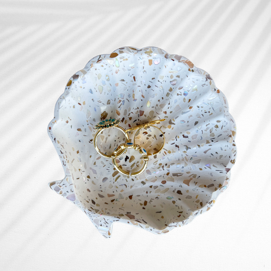 Mother of Pearl Terrazzo Seashell Trinket Dish image 0