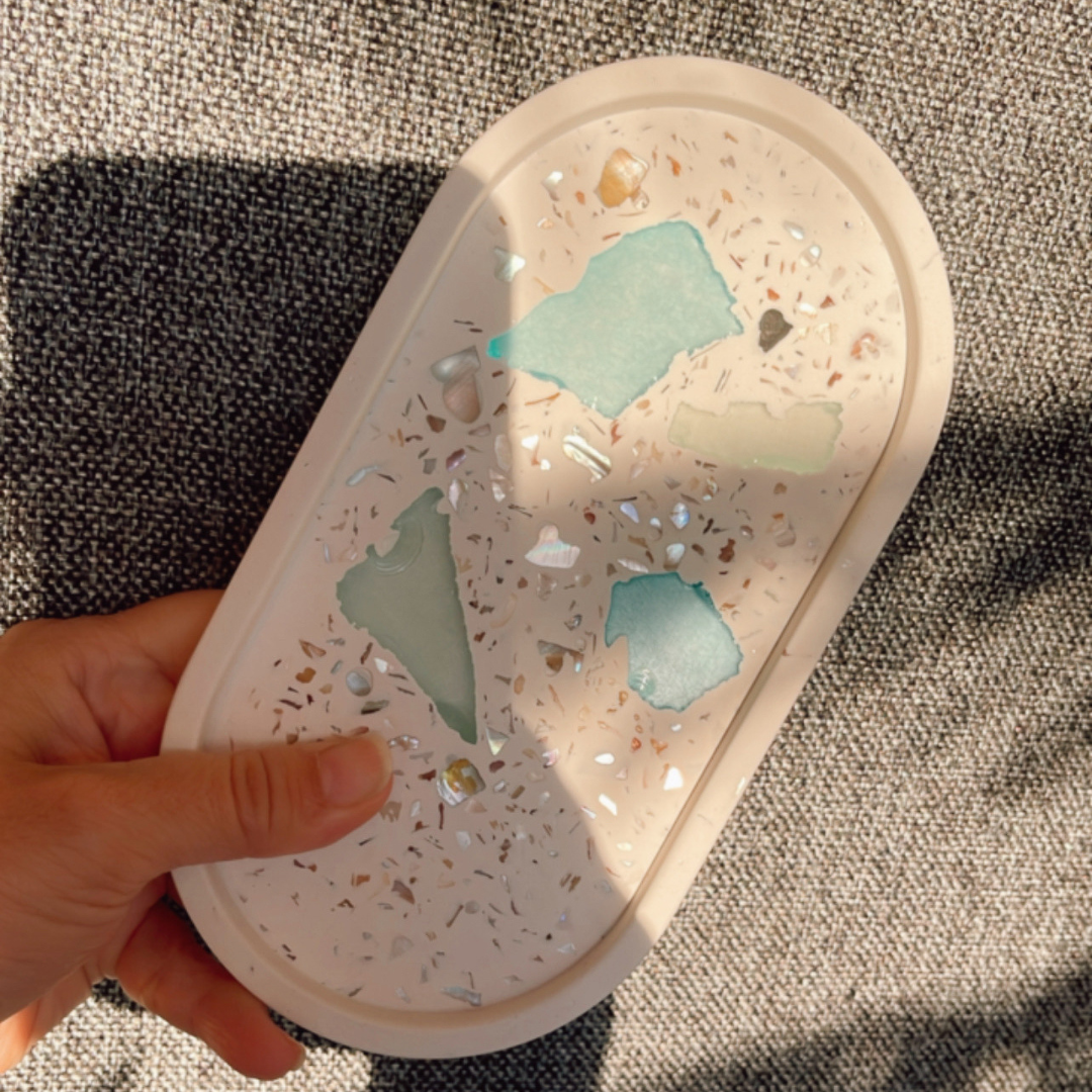 Aquamarine Dreams Terrazzo Catchall Tray image 2