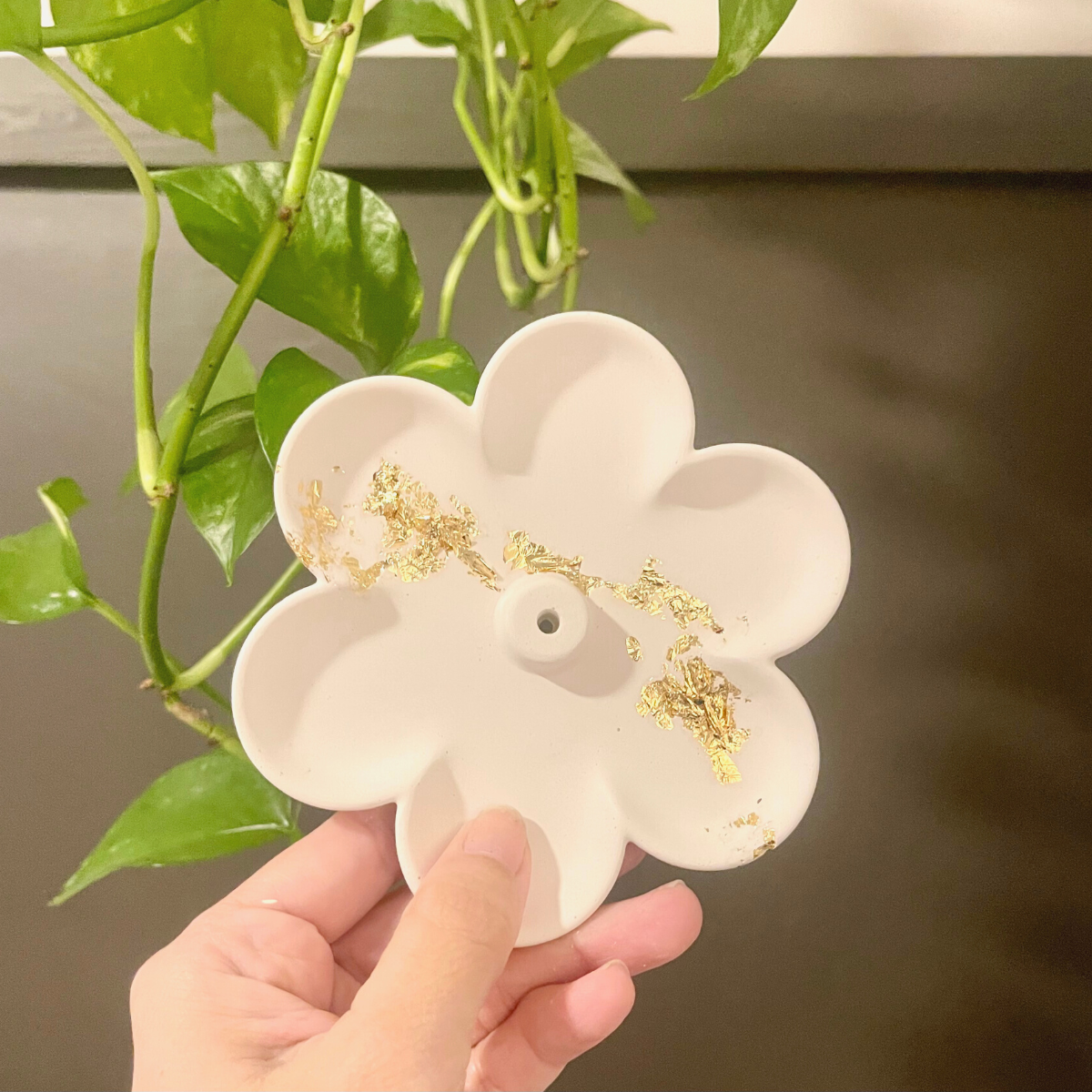 Flower Incense Holder & Trinket Dish image 1