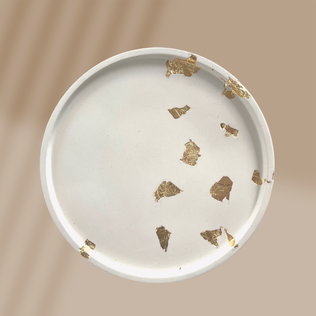 Gold Leaf Round Decorative Tray image 3
