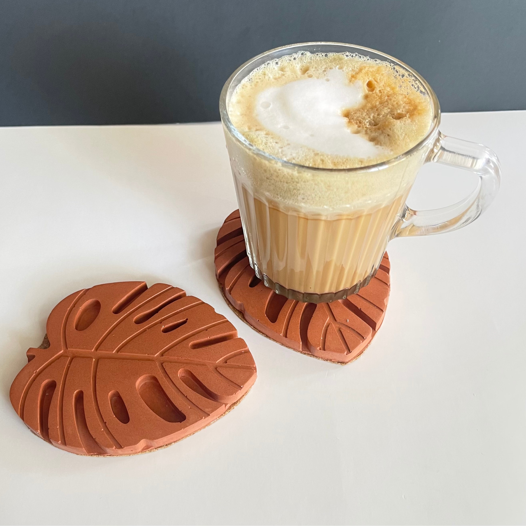 Terracotta Monstera Coasters image 0