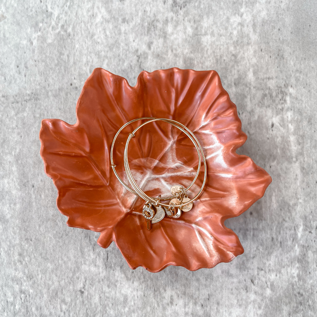 Dark Night Maple Leaf Trinket Dish image 3