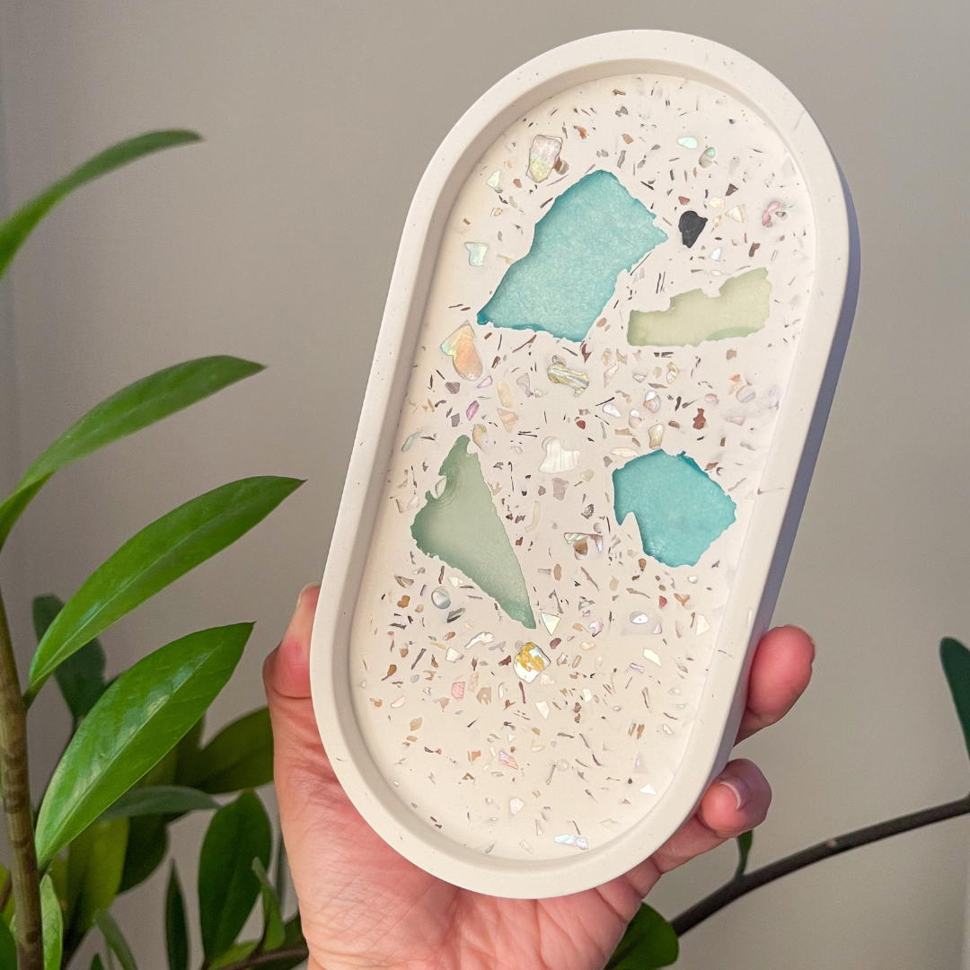 Aquamarine Dreams Terrazzo Catchall Tray image 1