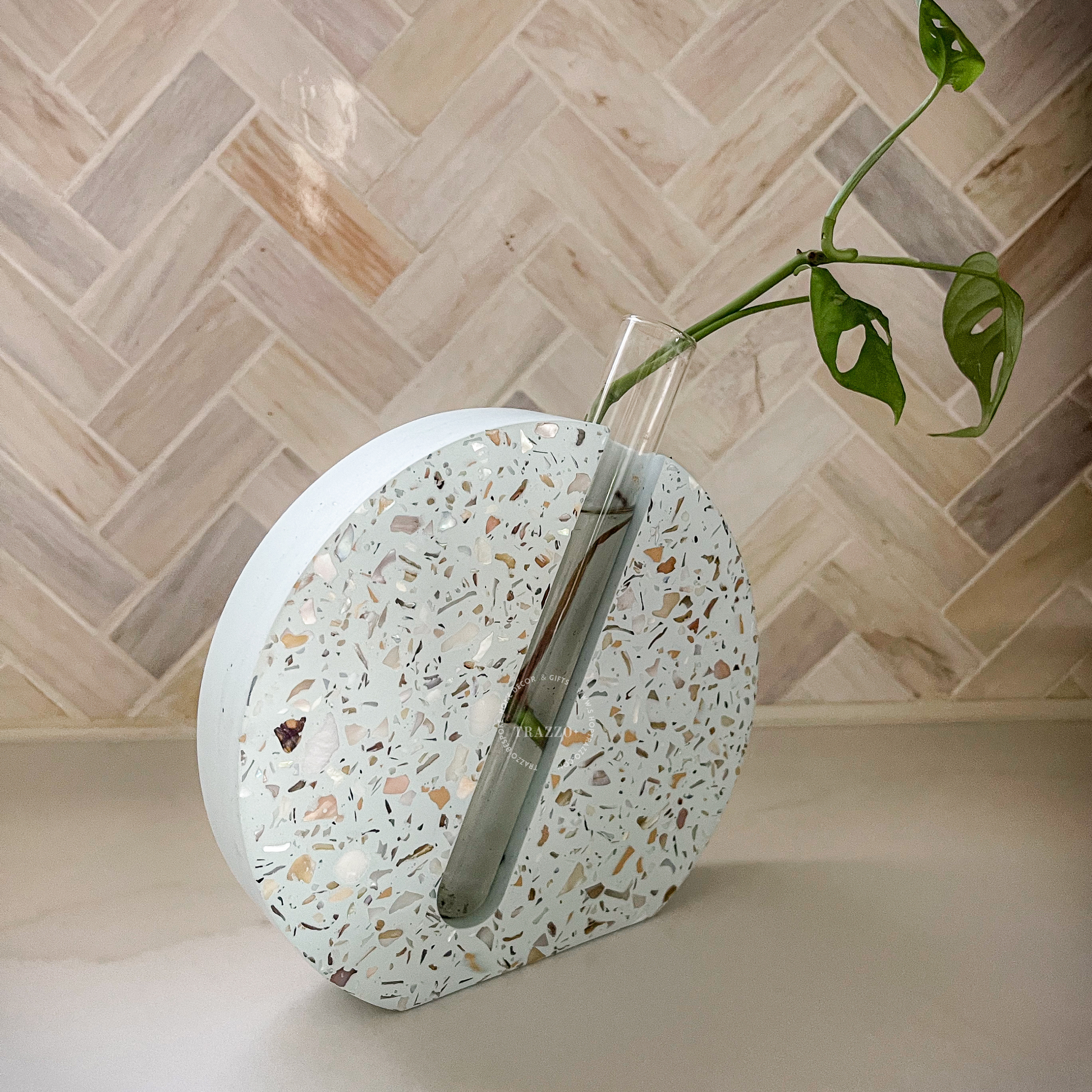 Aqua Haven Terrazzo Pearl Propagation Orb image 1