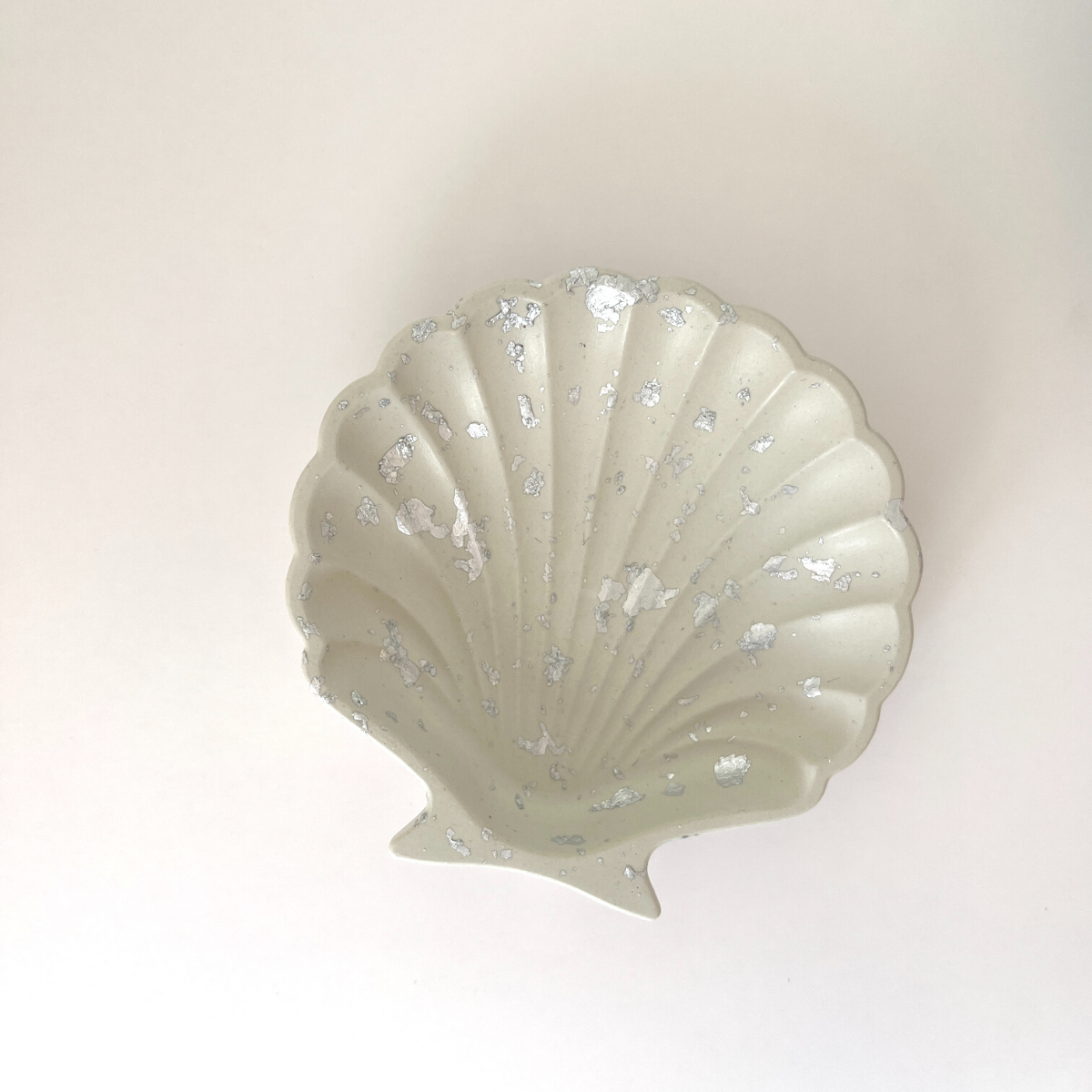 Silver Leaf Seashell Trinket Dish image 1