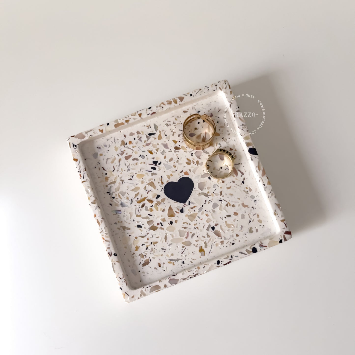 Pearl  Terrazzo Coaster | Candle Tray | Jewelry Dish image 4
