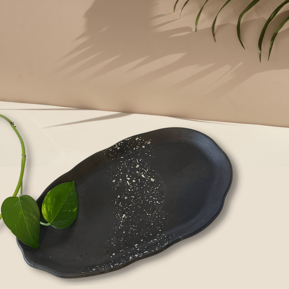 Organic Shape Terrazzo Oval Tray image 1