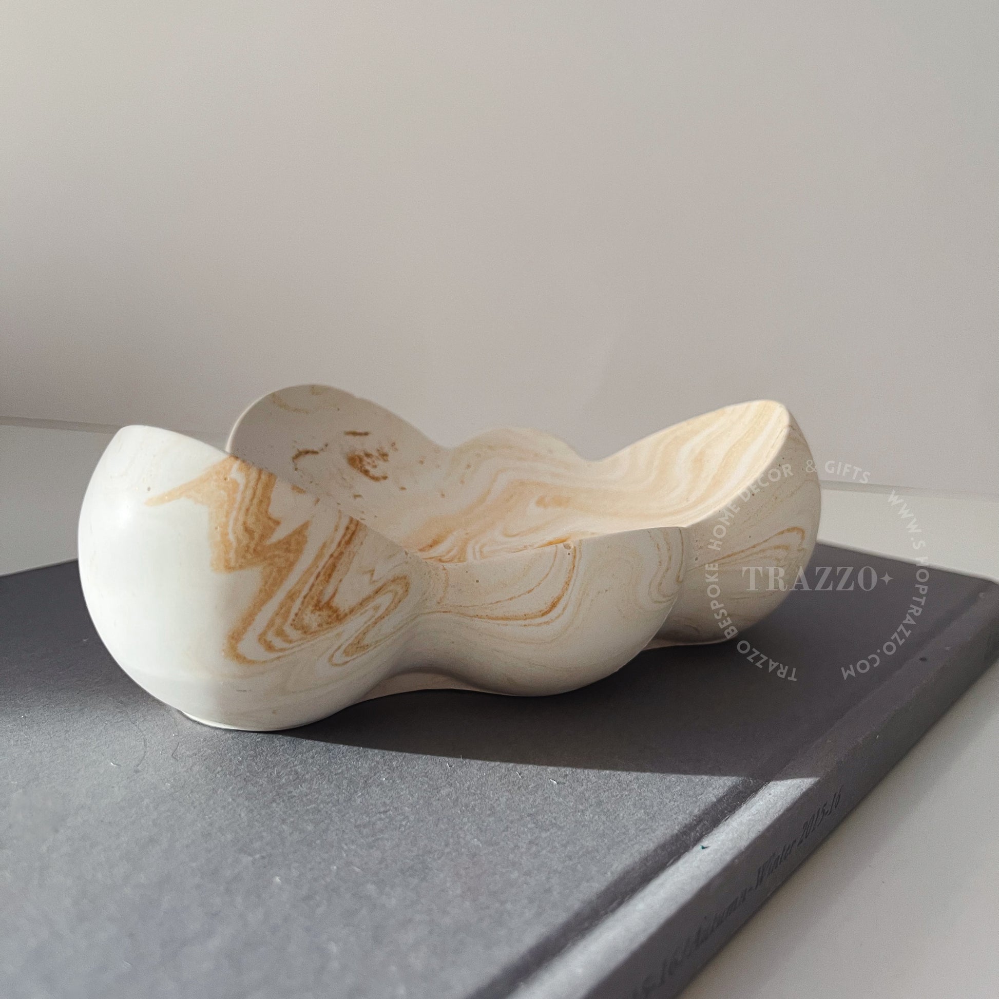 Gold Marbled Chunky Cloud Dish image 4