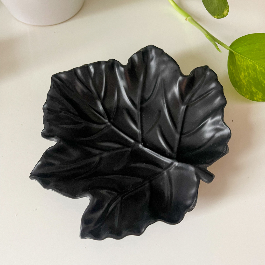 Dark Night Maple Leaf Trinket Dish image 1