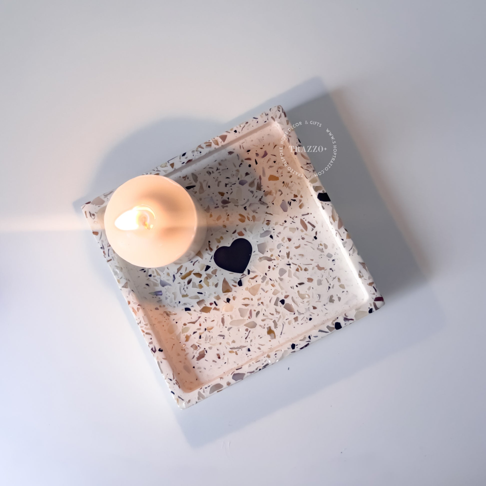 Pearl  Terrazzo Coaster | Candle Tray | Jewelry Dish image 3