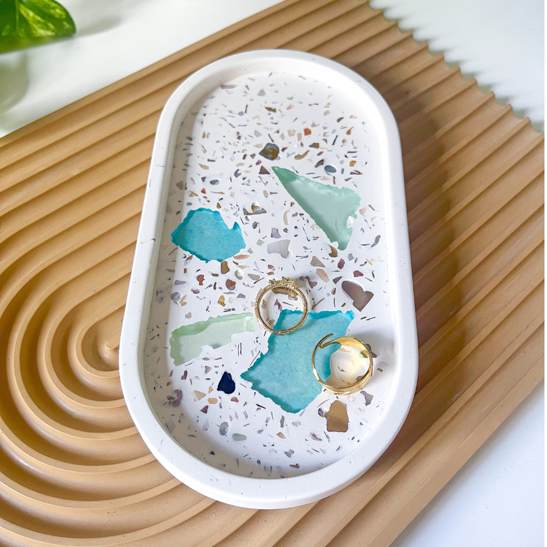 Aquamarine Dreams Terrazzo Catchall Tray image 6