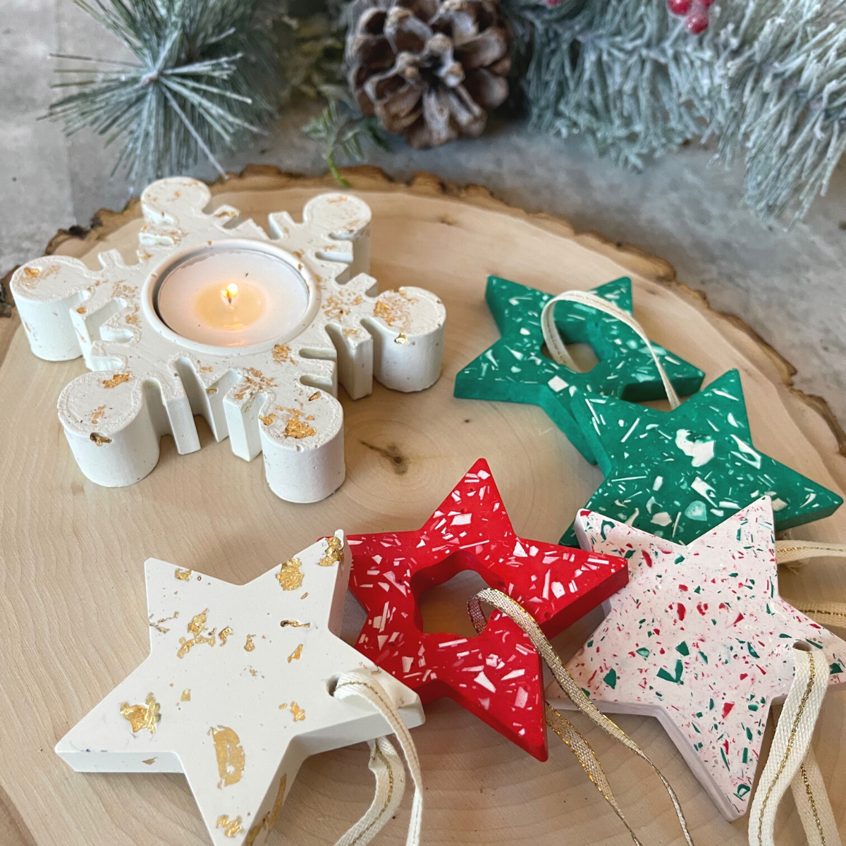 Snowflake Tea Light Candle Holder image 4