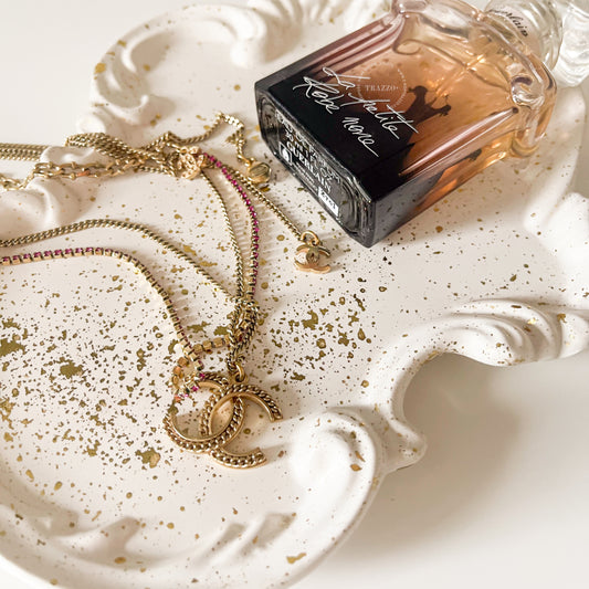 Baroque Gold Speckled Trinket Tray image 0