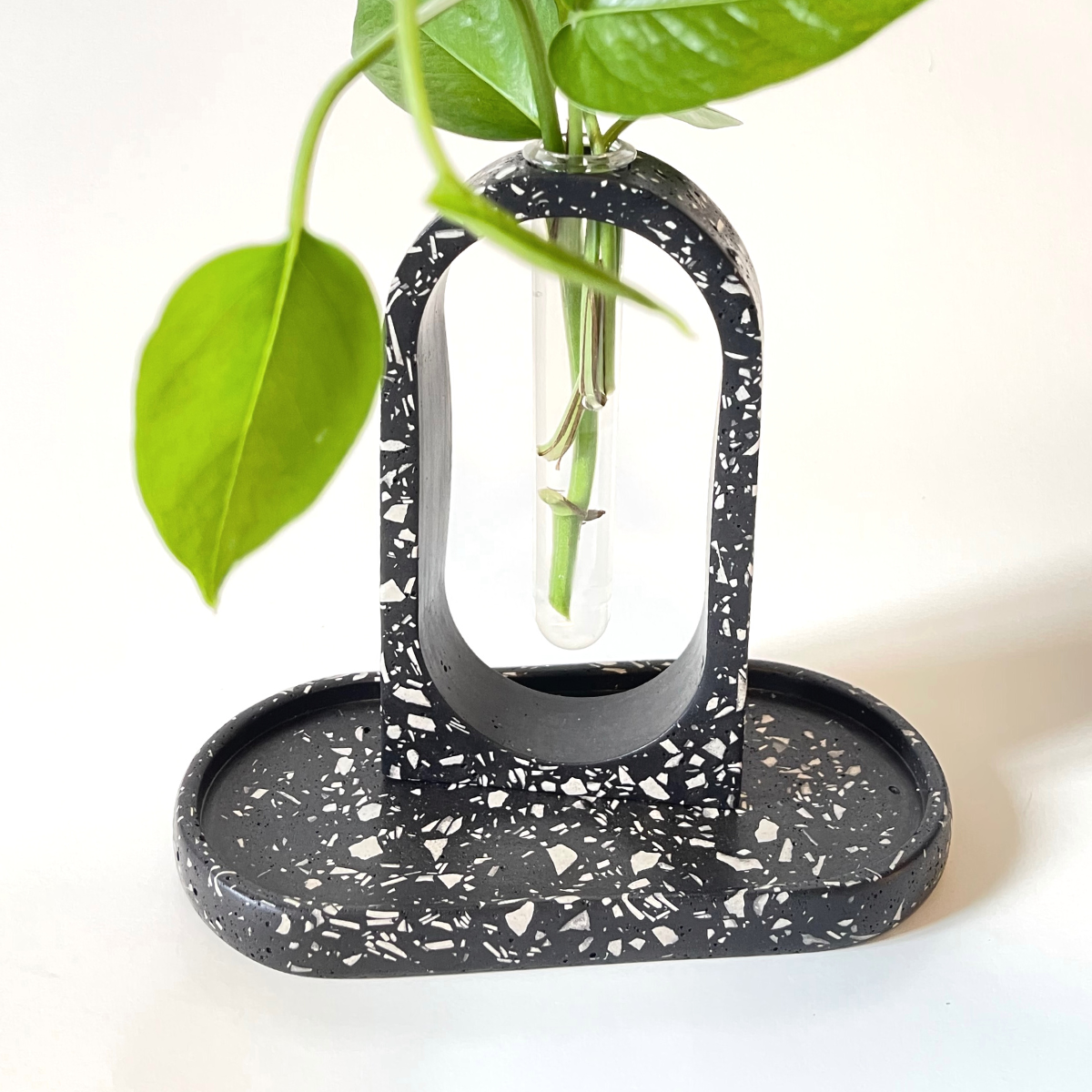 Black Terrazzo Oval Tray image 2