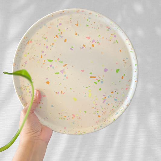 Neon Chips Terrazzo Round Tray image 0