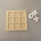 Champagne Beige Tic Tac Toe Table Game image 1