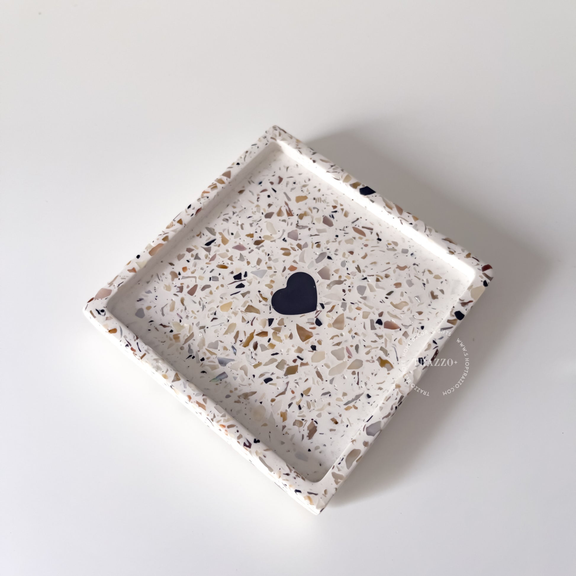 Pearl  Terrazzo Coaster | Candle Tray | Jewelry Dish image 5