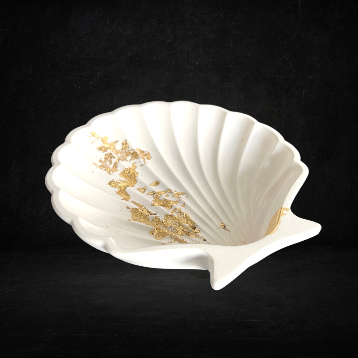 Multicolored Gold Leaf Seashell Trinket Dish image 6