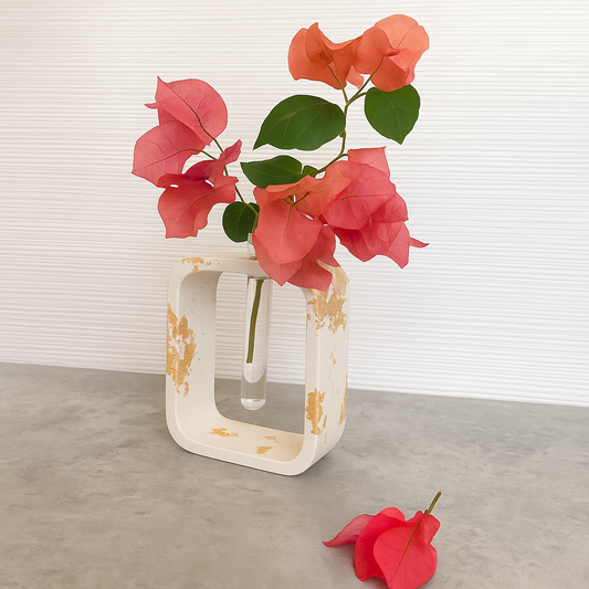 Gold Leaf Stem Vase image 0