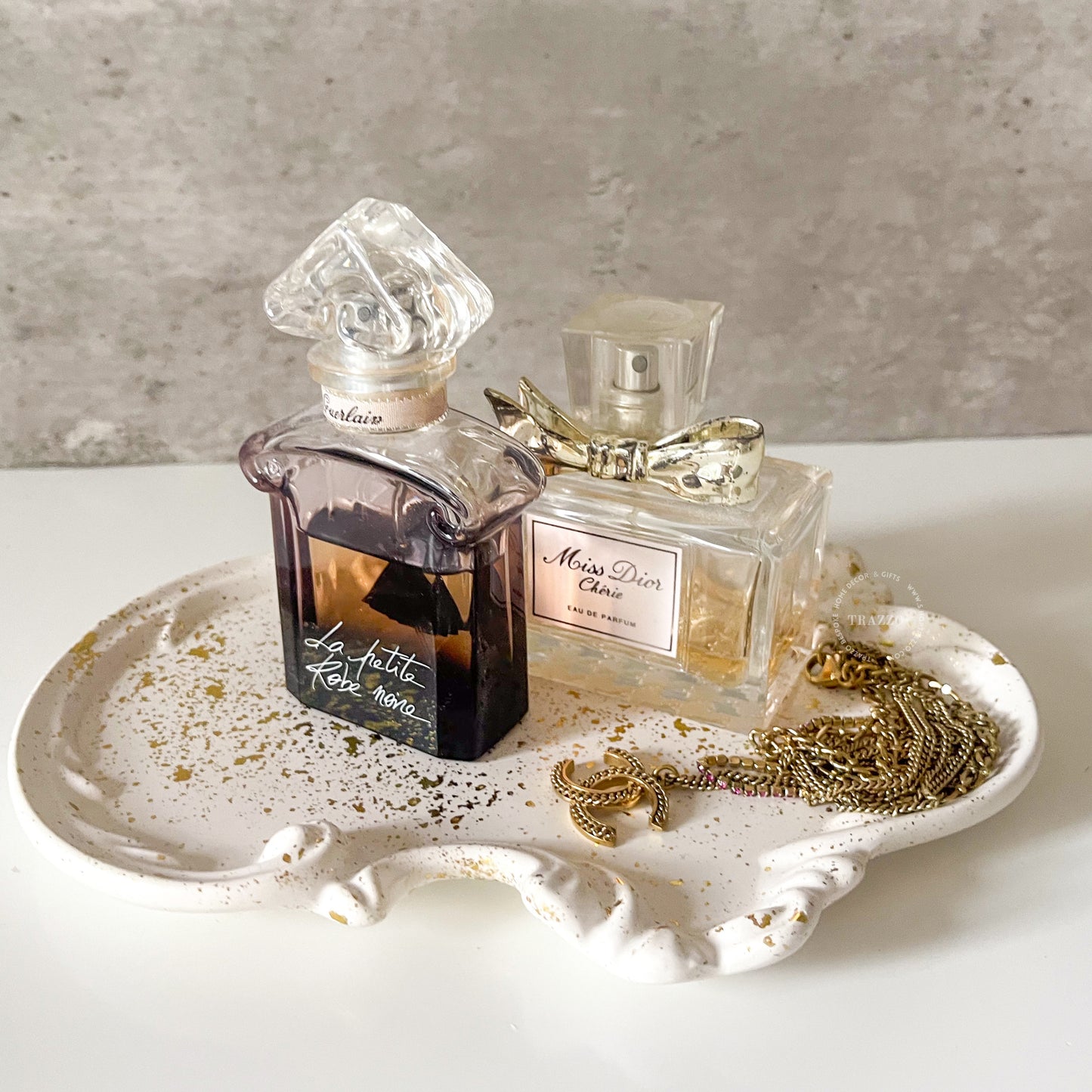 Baroque Gold Speckled Trinket Tray image 1