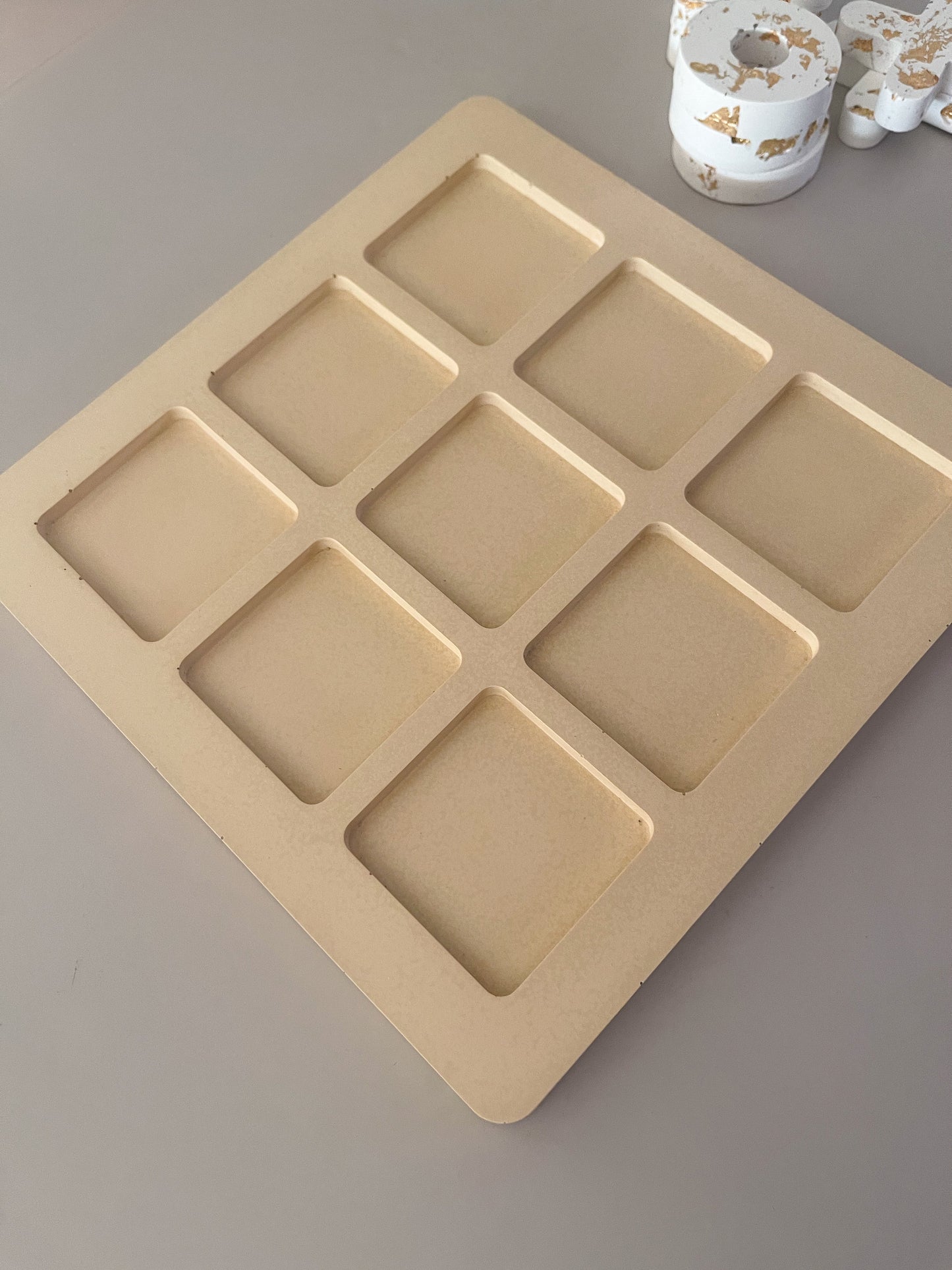 Champagne Beige Tic Tac Toe Table Game image 2