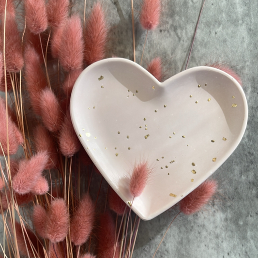 Gold Speckles Heart Dish image 0