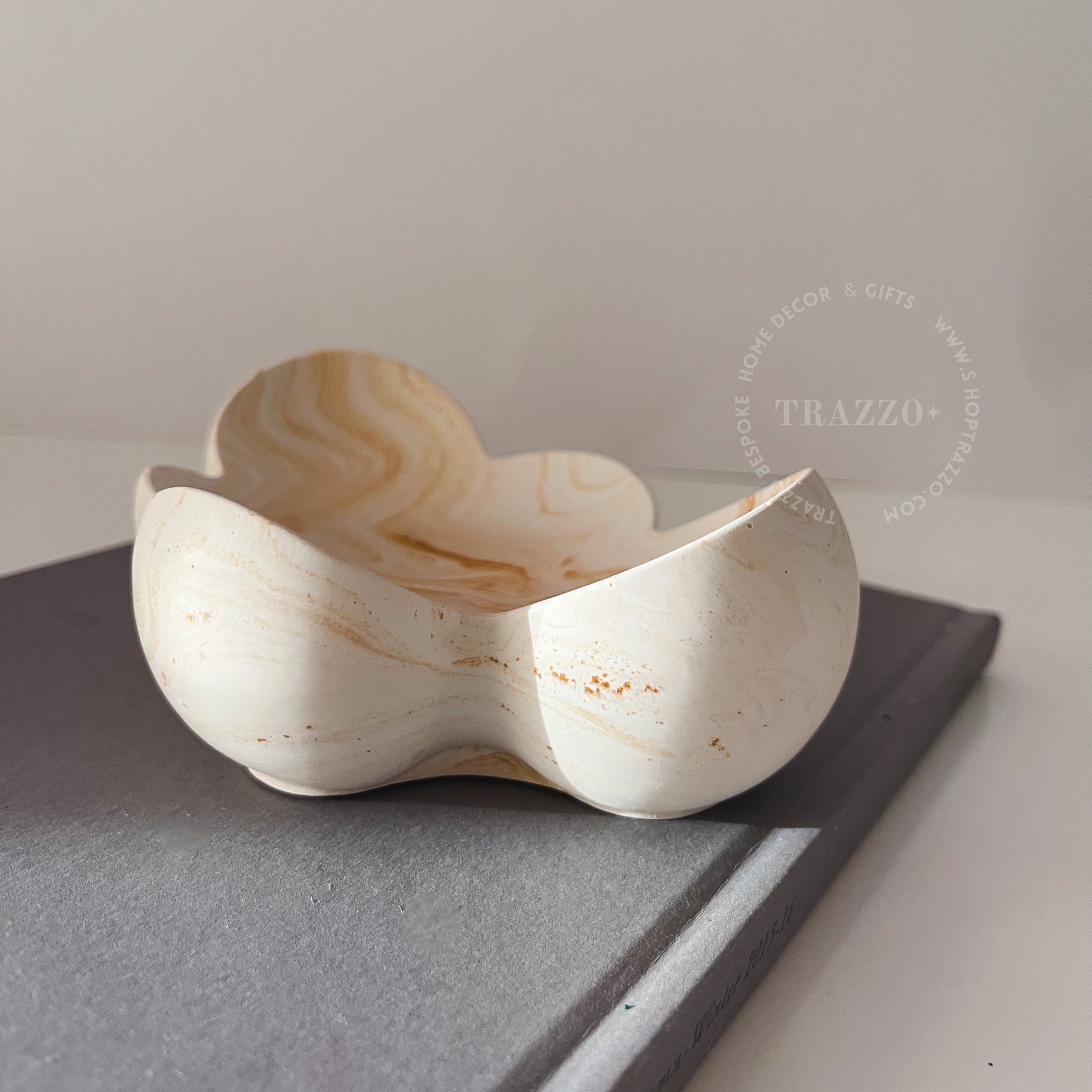 Gold Marbled Chunky Cloud Dish image 6