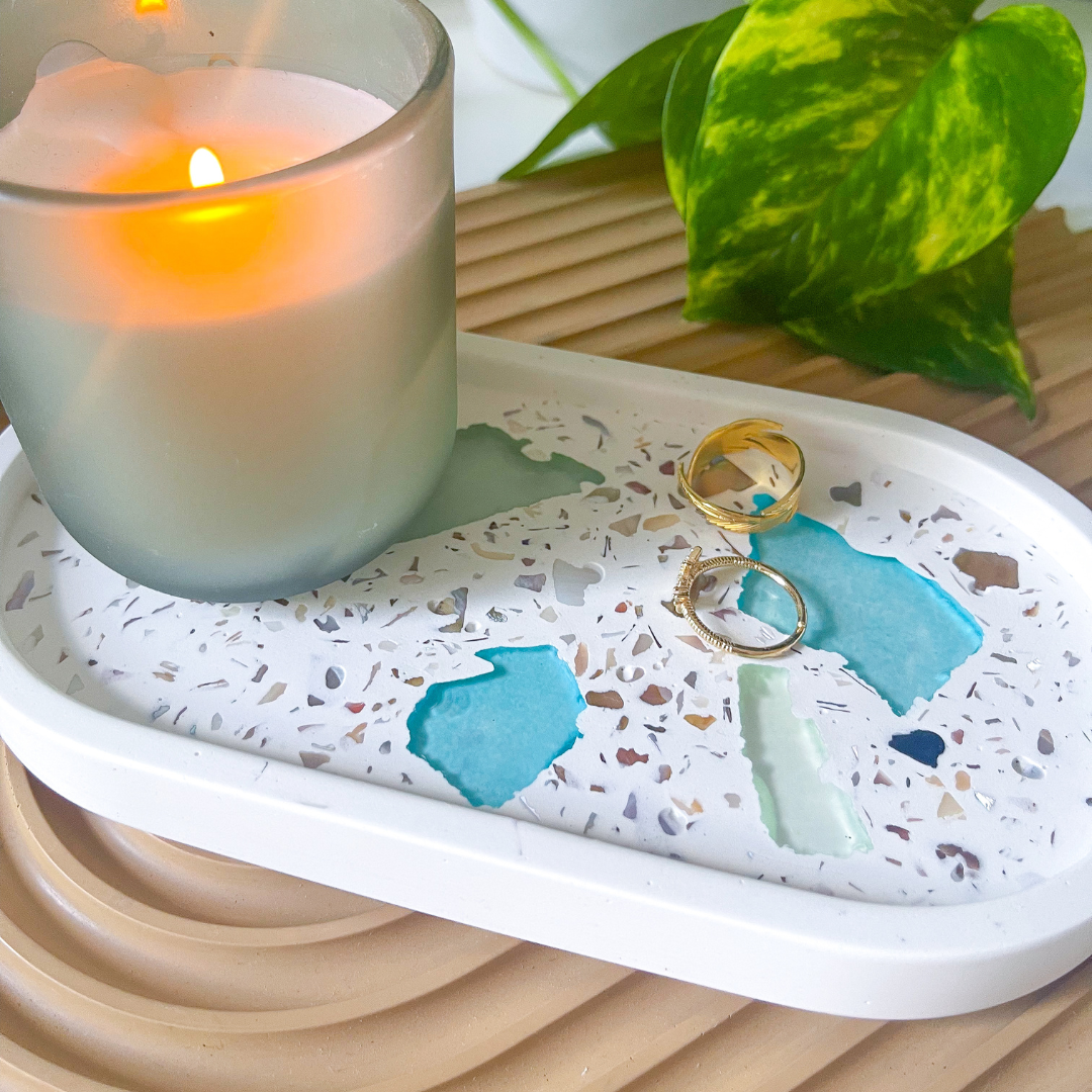 Aquamarine Dreams Terrazzo Catchall Tray image 5