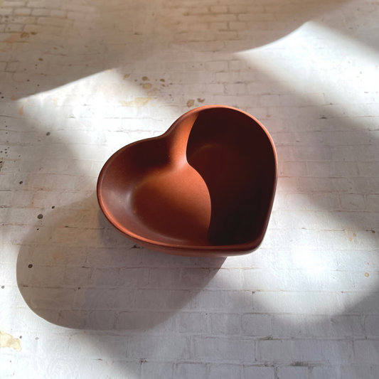 Terracotta Heart Trinket Dish image 0