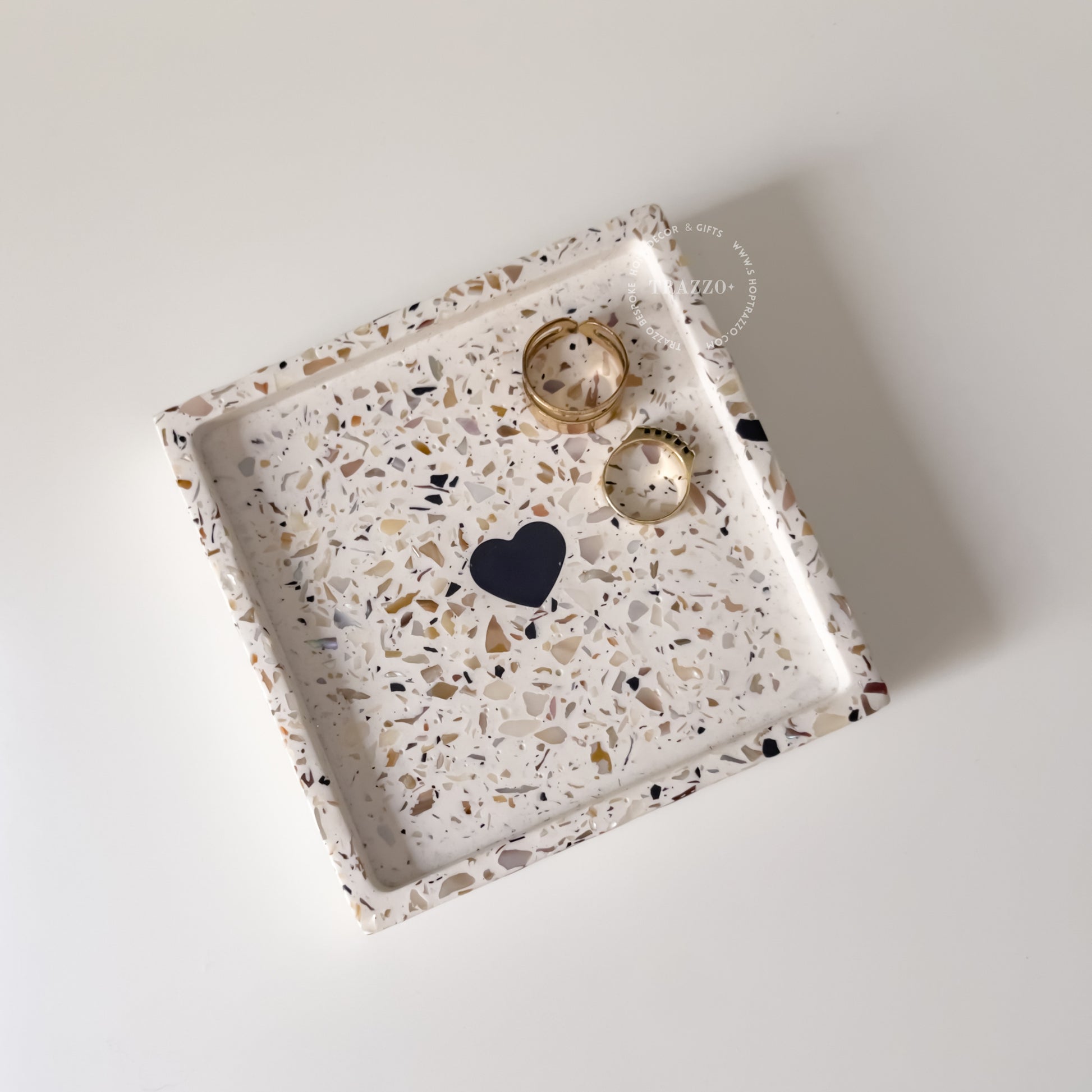 Pearl  Terrazzo Coaster | Candle Tray | Jewelry Dish image 2
