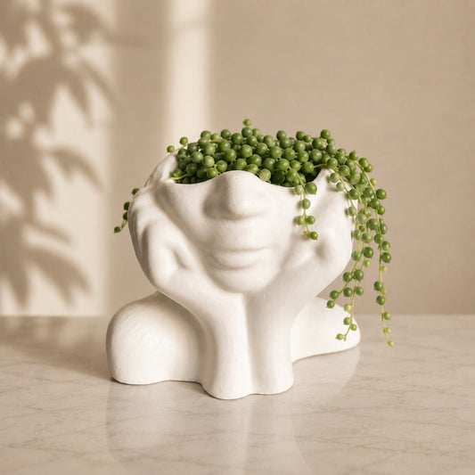 Abstract Face Head Planter