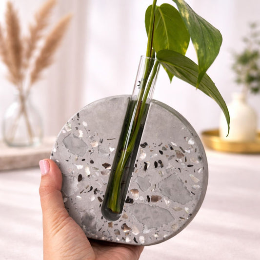 Storm Pearl Terrazzo Propagation Vase