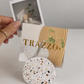 Polaroid Photo Holder — Neutral Terrazzo + Mother of Pearl
