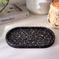Midnight Terrazzo Oval Tray