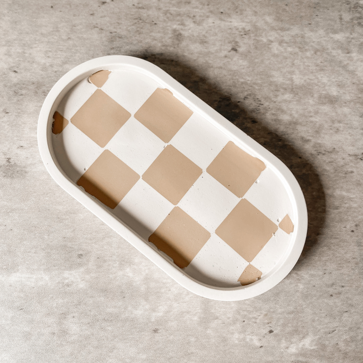 Checkered Terrazzo Oval Tray image 2