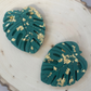 Gilded Green Monstera Leaf Coasters image 2