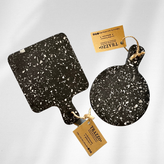 Black Terrazzo Serving Coaster image 0