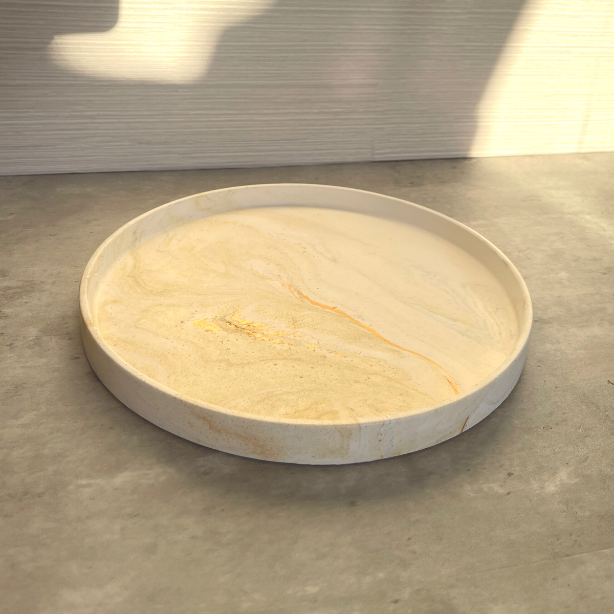 Marbleized Round Styling Tray image 3