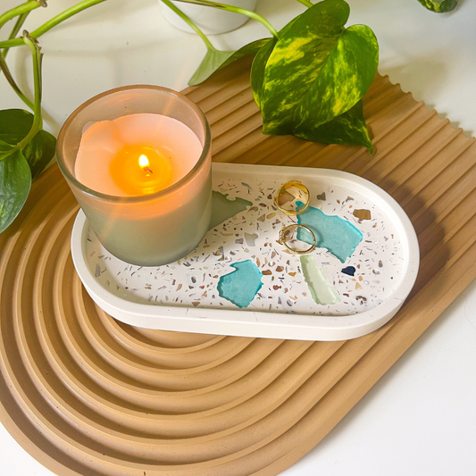 Aquamarine Dreams Terrazzo Catchall Tray image 0