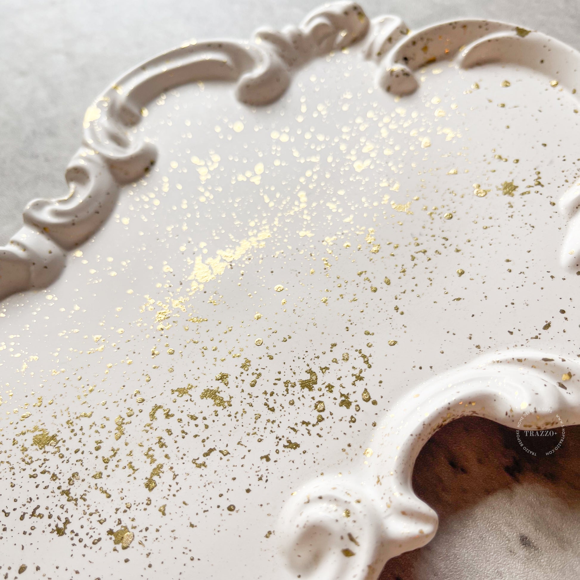 Baroque Gold Speckled Trinket Tray image 2