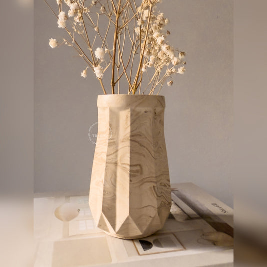 Scandinavian-Style Marbled Vase image 0