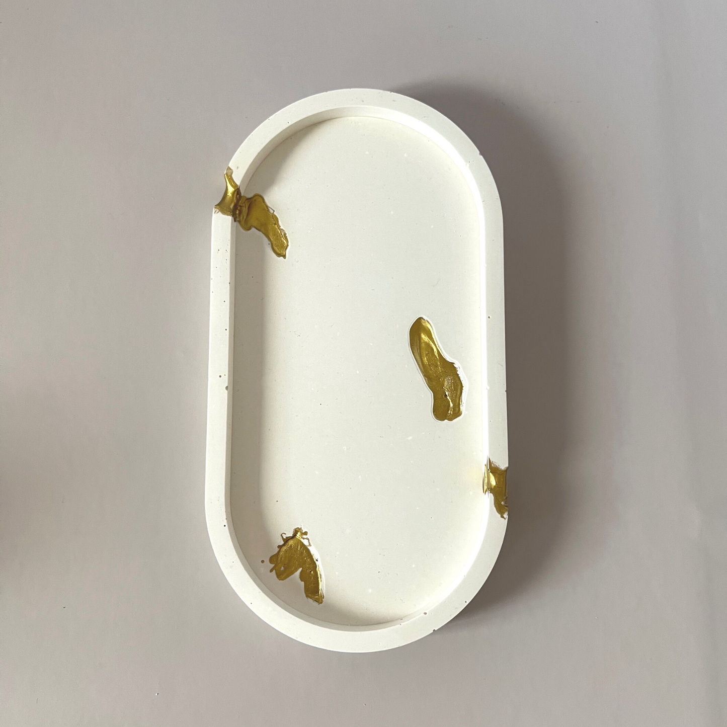 Melted Gold Catchall Oval Tray image 1