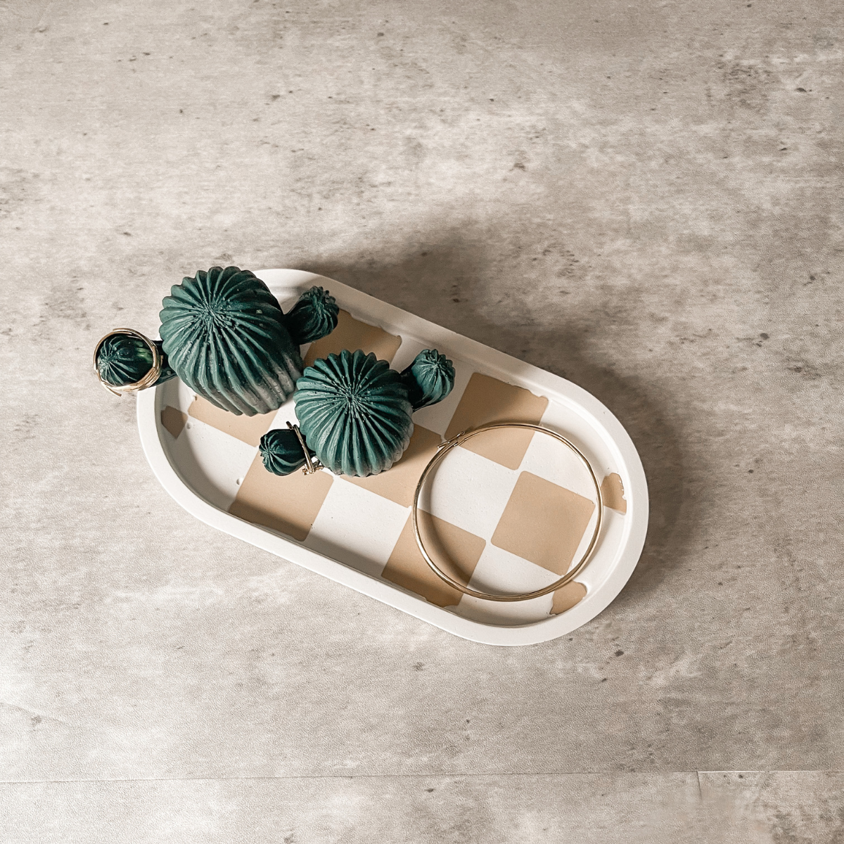 Checkered Terrazzo Oval Tray image 3