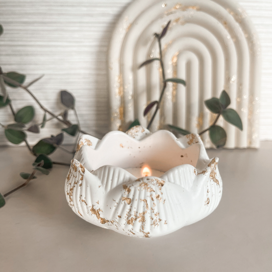 Gold Leaf Lotus Flower Votive image 0