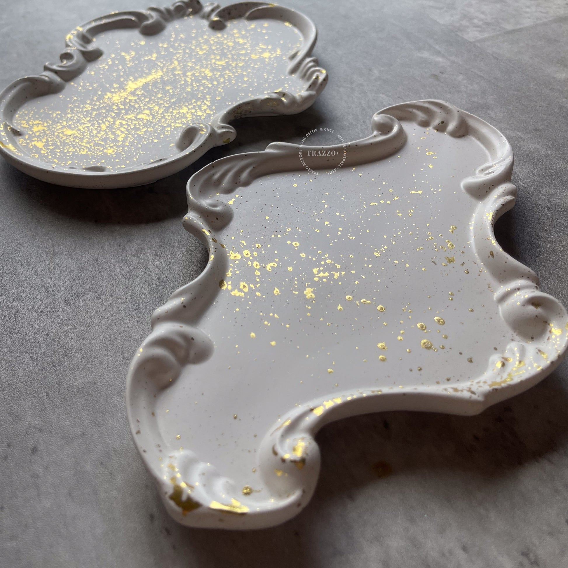 Baroque Gold Speckled Trinket Tray image 7