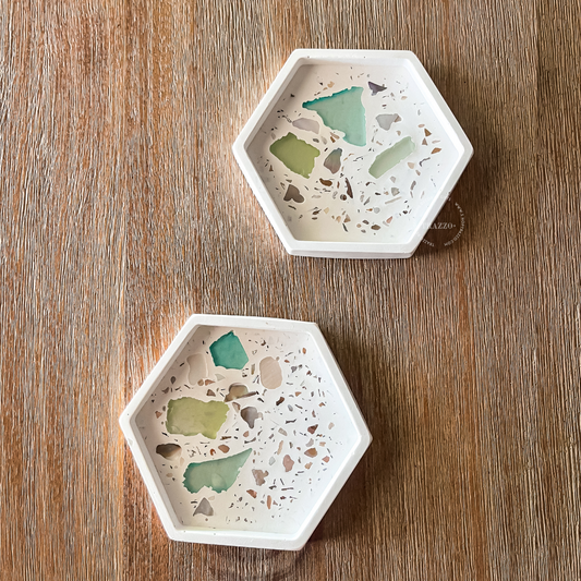 Aquamarine Dreams Terrazzo Coaster Set image 0