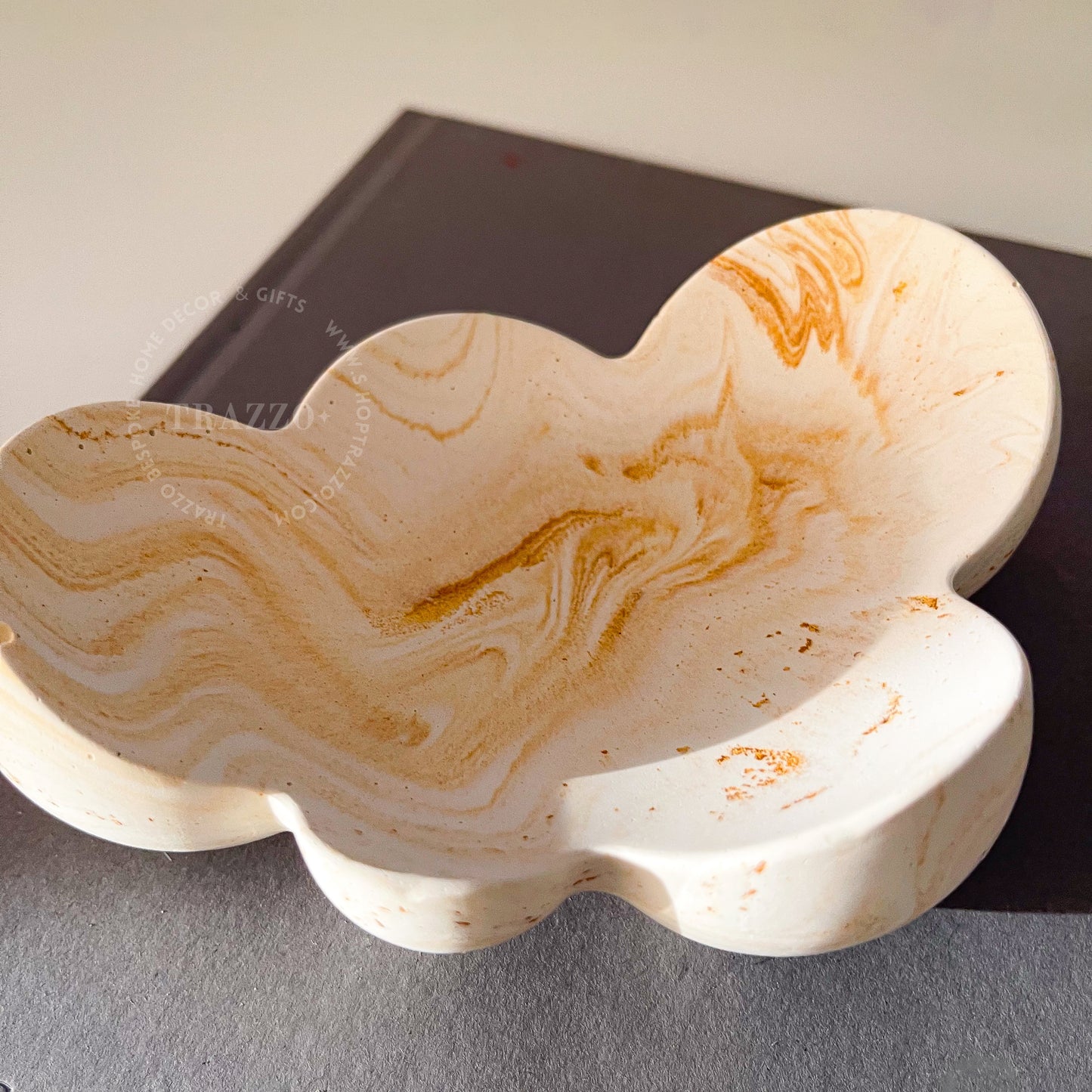 Gold Marbled Chunky Cloud Dish image 5