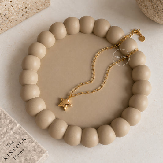 Cashmere Beaded Bubble Tray: Coaster + Candle Holder + Jewelry Dish