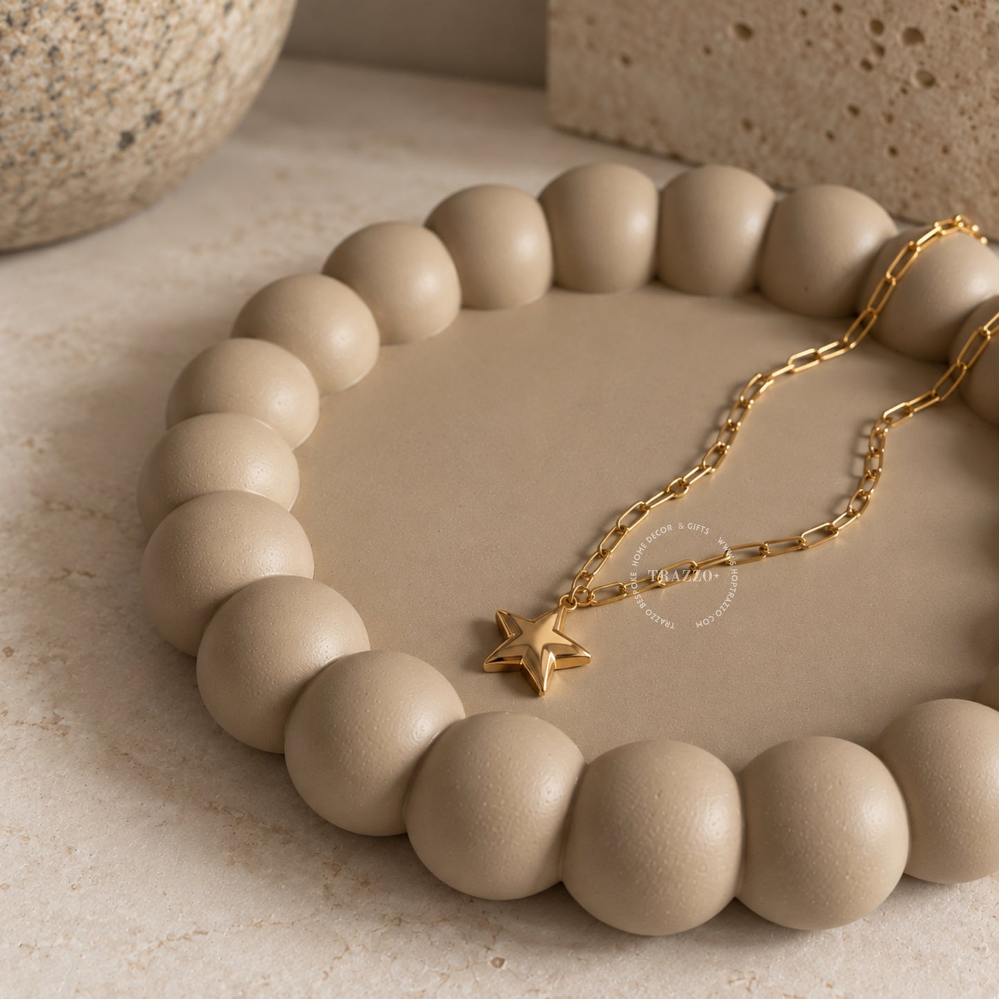 Cashmere Beaded Bubble Tray: Coaster + Candle Holder + Jewelry Dish
