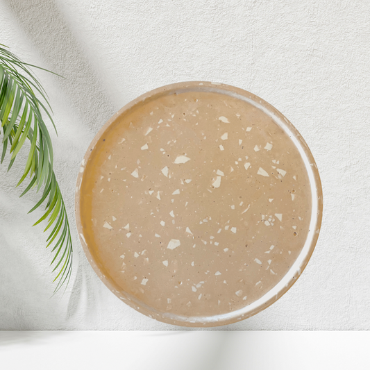 Light Caramel Terrazzo Decorative Tray image 0